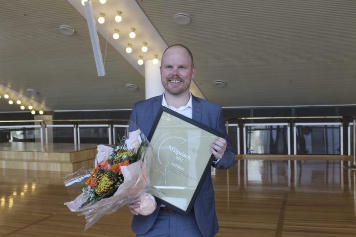 VG-redakt&oslash;r Gard Steiro er vinnaren av M&aring;lprisen 2017. Foto: Kjell &Aring;smund Sunde