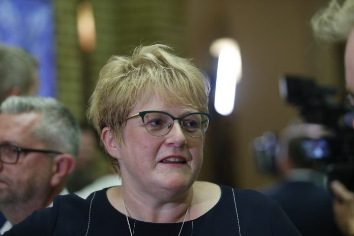 Kulturminister Trine Skei Grande (V) lanserte måndag ny nasjonal bibliotekstrategi for åra 2020–2023. Foto: Terje Bendiksby / NTB scanpix